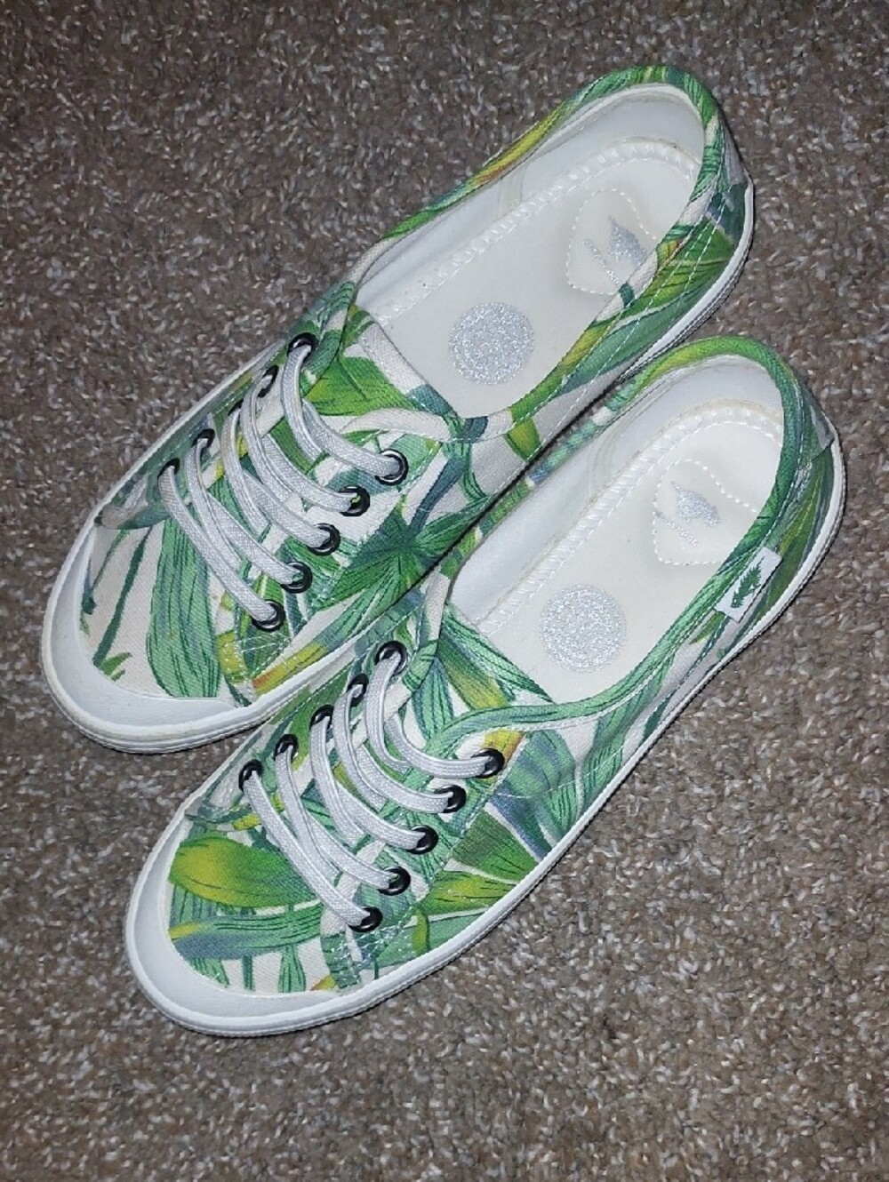 Rocket Dog Jazzin Green Floral Slip On Sneakers